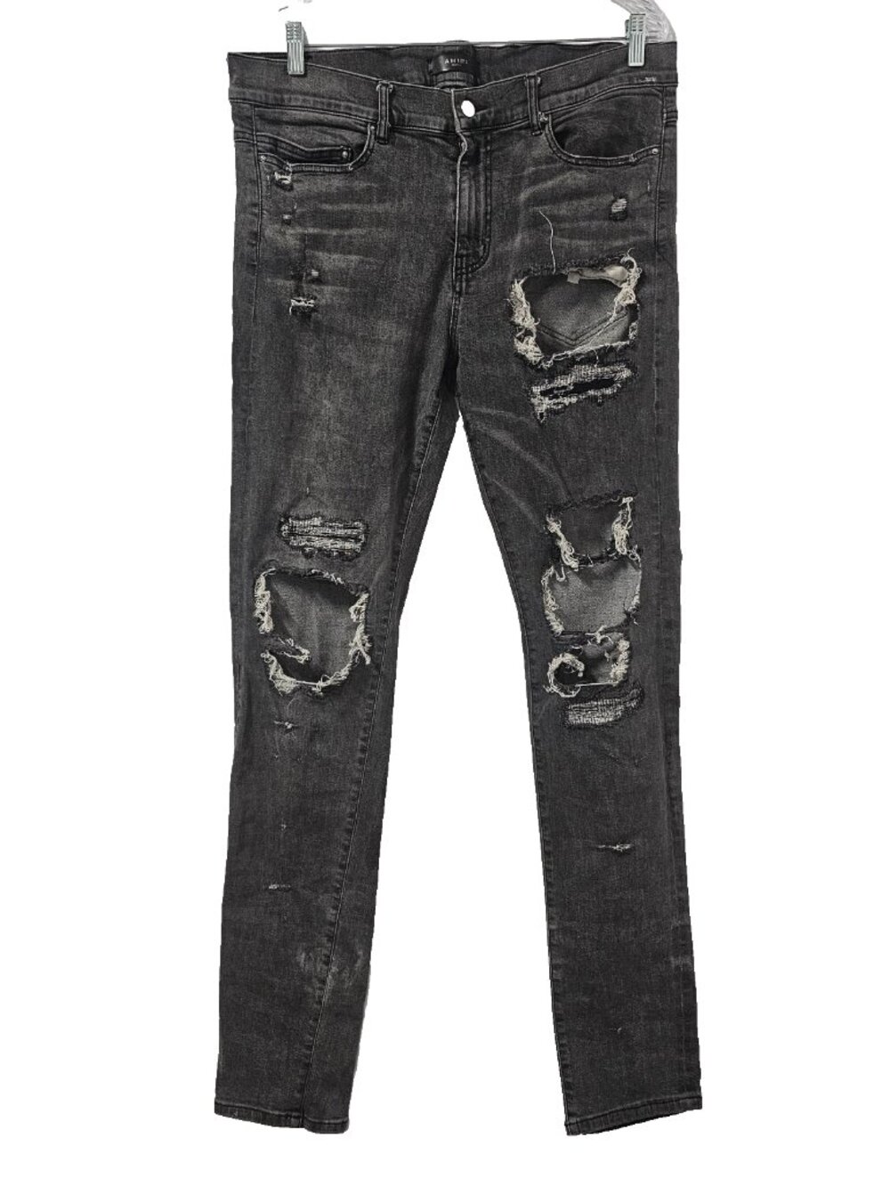 Amiri Men's Mx1 Gray Denim Jeans Size 38
